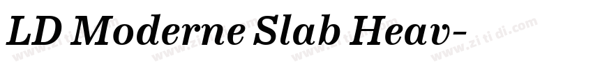 LD Moderne Slab Heav字体转换